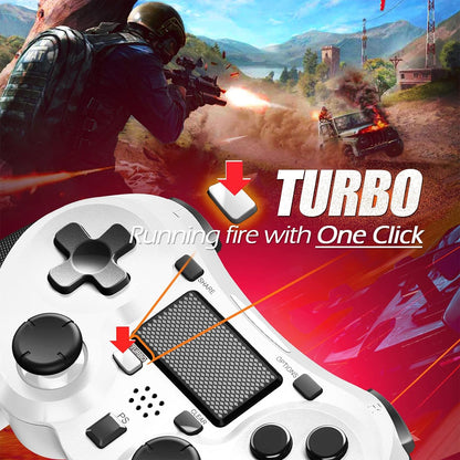 Wireless Controllers Compatible with Play-Station 4 Game Controllers for PS-4 Pro/Ps-4 Slim, Built-In Speaker & Stereo Headset Jack Multitouch Pad Rechargeable Lithium Battery