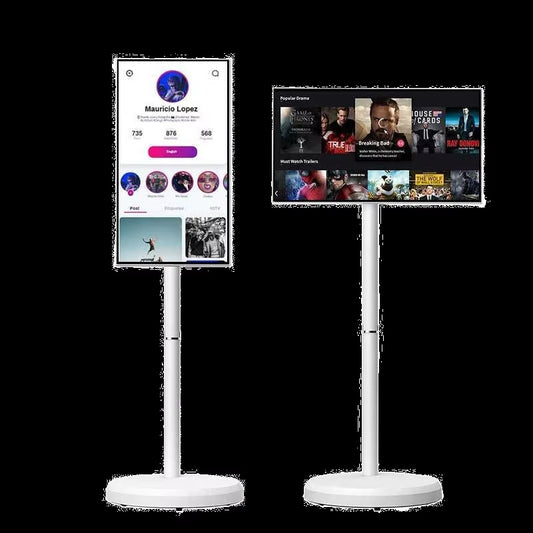 Verified Suppliers Floor Standing Portable Tv Live Streaming Equipment Interactive Lcd Display for Tiktok Electronic Smart Tvs