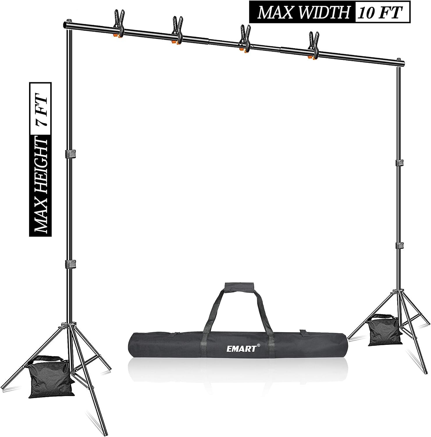 Photo Video Studio 7 X 10Ft Green Screen Backdrop Stand Kit, Photography Background Support System with 6 X 9Ft 100% Cotton Muslin Chromakey Curtain