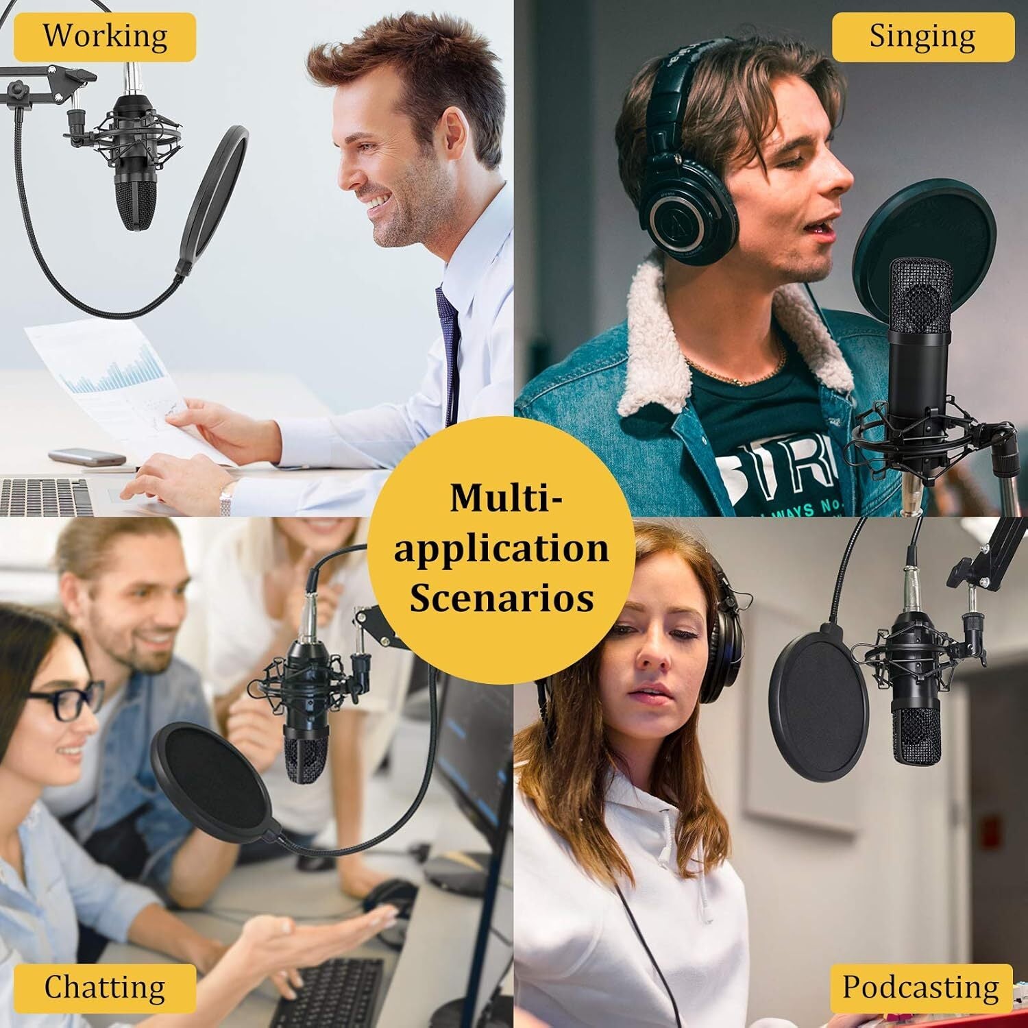 Professional Studio Recording Microphone Condenser Mic for Streaming Podcasting