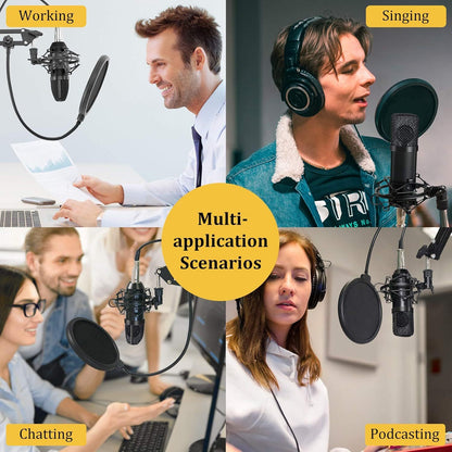 Professional Studio Recording Microphone Condenser Mic for Streaming Podcasting