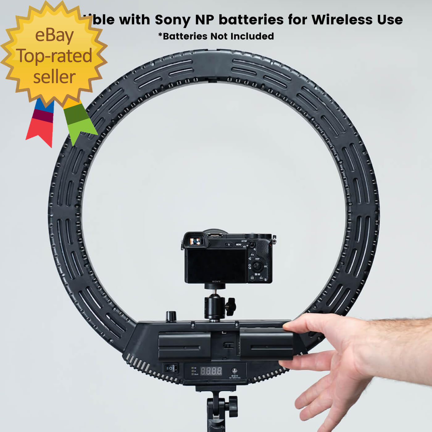 LED Ring Light for Videos, Selfies, Live Streaming 18” Circle Light with Stand