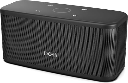 Soundbox plus Bluetooth Speaker with Superior Sound, Bluetooth 5.0, Wireless Stereo Pairing, Built-In Mic, 20H Playtime, Portable for Hking, Beach, Camping. Outdoor, Home - Black. Upgrade Version