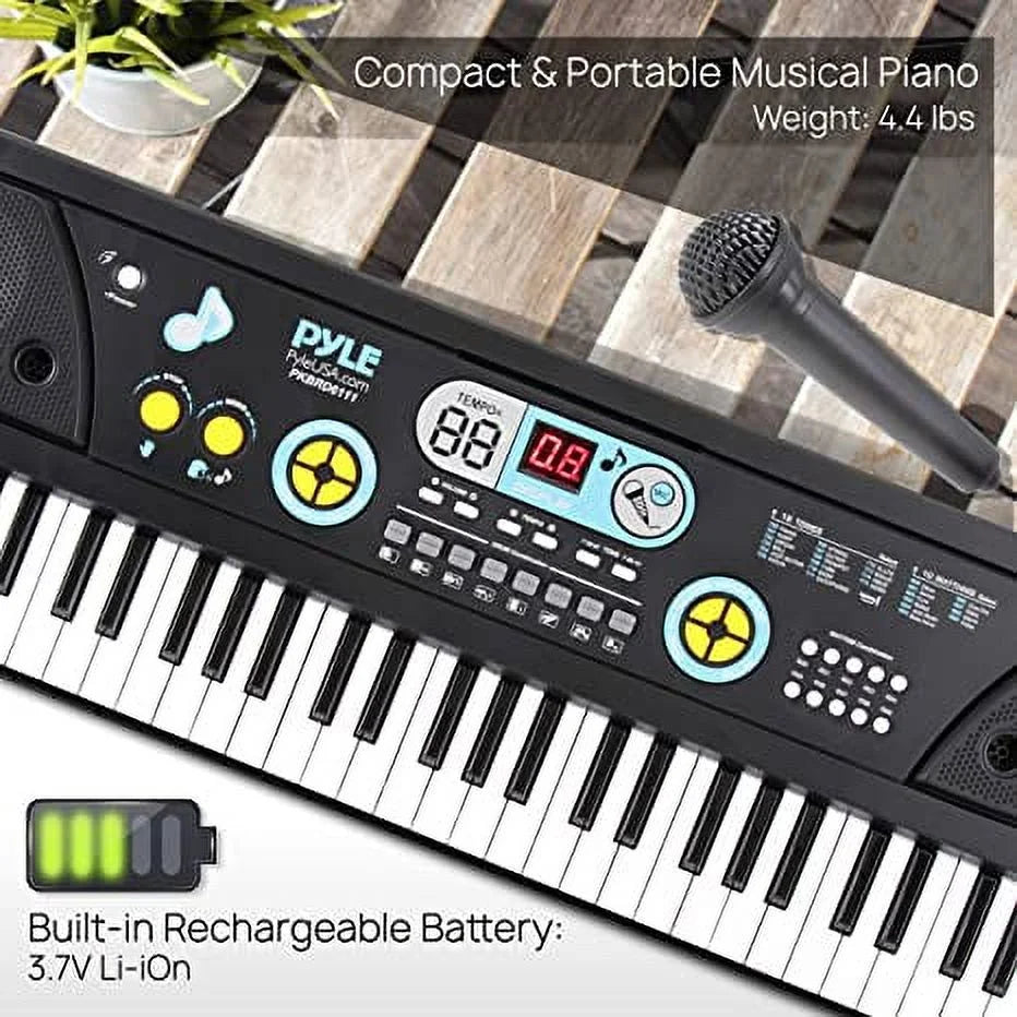 PKBRD6111 Electronic 2-In-1 Streaming Karaoke Portable Piano Keyboard