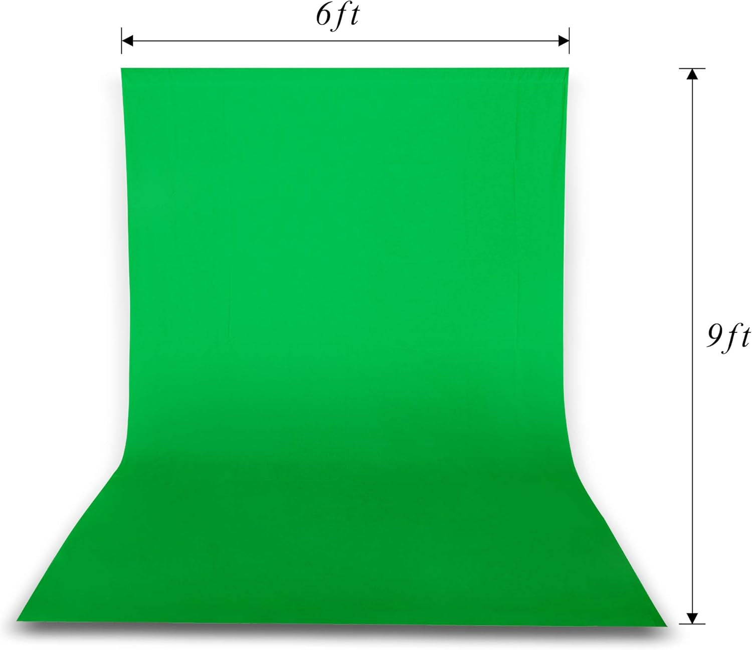 Photo Video Studio 7 X 10Ft Green Screen Backdrop Stand Kit, Photography Background Support System with 6 X 9Ft 100% Cotton Muslin Chromakey Curtain