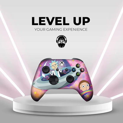 Schwifty Rickky & Mortty Custom X-Box Controller Wireless Compatible with X-Box One/Series X/S Proudly Customized in USA with Permanent HYDRO-DIP Printing (NOT JUST a SKIN)