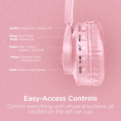 Hypergear Bunny Tracks Wireless Light-Up Headphones